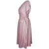 Dusty pink Linen Wrap Dress - Suki Dress - side view