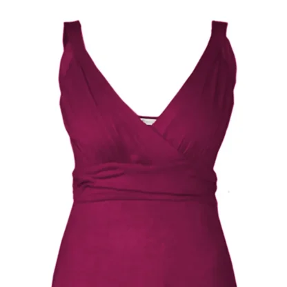 Wine Maxi Special Occasion Dress - The Best Maxi Front close up View