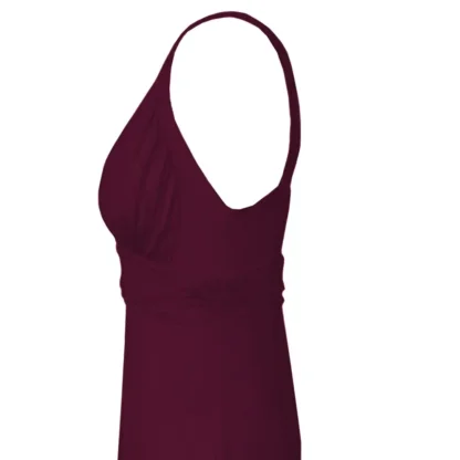 Wine Maxi Special Occasion Dress - The Best Maxi Side Close upView