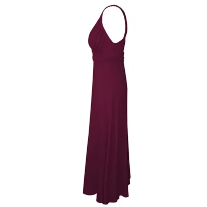 Wine Maxi Special Occasion Dress - The Best Maxi Side View