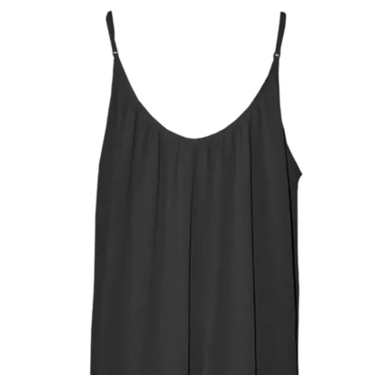 Erin Black Summer Maxi Shift Dress - Back Close up