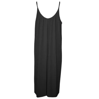 Erin Black Summer Maxi Shift Dress - Back