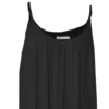 Erin Black Summer Maxi Shift Dress - Front Close up
