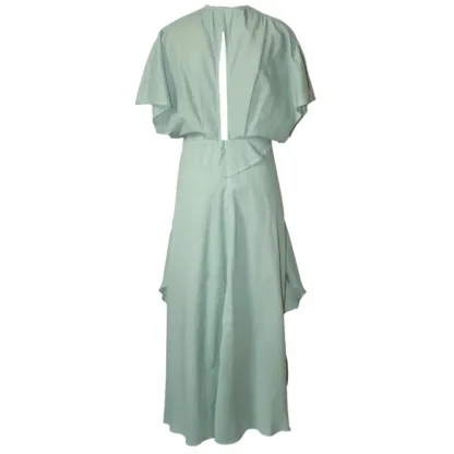 Versatile Sage Voile Dress - The Just Beautiful - Back View