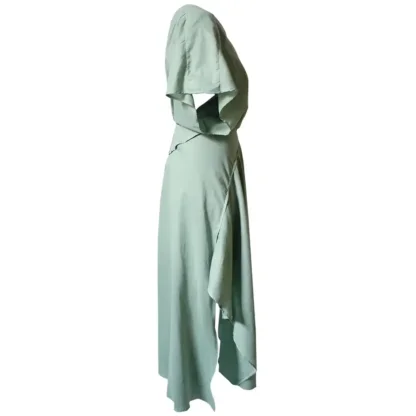 Versatile Sage Voile Dress - The Just Beautiful - Side View