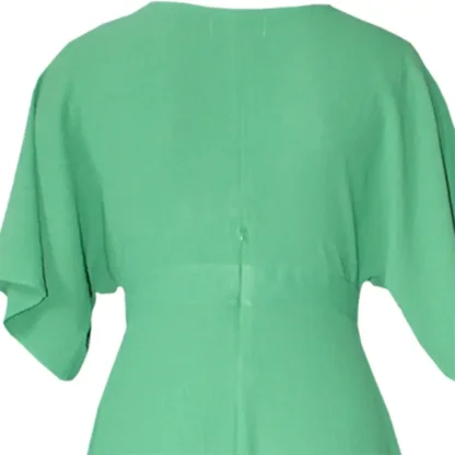 Green Dress for Weddings and Occasions - back detail view - The Romantic