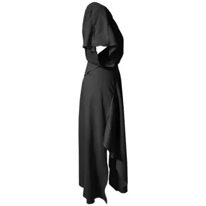 Black Cotton Dress - Just Beautiful in voile - Side View