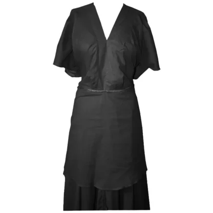 Black Cotton Dress - Just Beautiful in voile - Inside Lining View