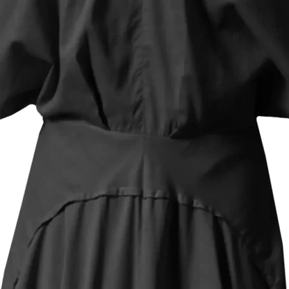 Black Cotton Dress - Just Beautiful in voile - Close up Front View