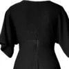 Nucleus Romantic black empire waist maxi dress - Back CU View