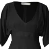 Nucleus Romantic black empire waist maxi dress - Front cu View