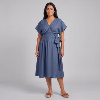 airforce Blue midi dress