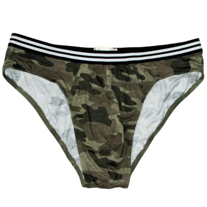 Men's Camo Briefs South Africa - Green Camo Flat View