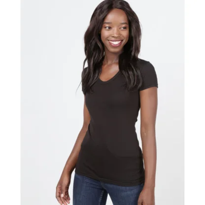 Made to Order T Shirt for Women - Model pic Black Front