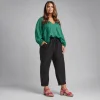 Emerald Green Billow Blouse