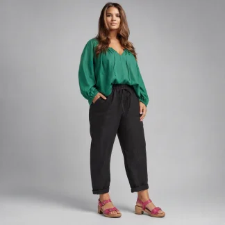 Emerald Green Billow Blouse