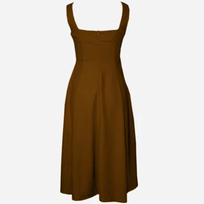 Occasion Midi Dress - The Heritage Dress - Back in Tobacco
