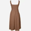 Occasion Midi Dress - The Heritage Dress - Back in Mocha