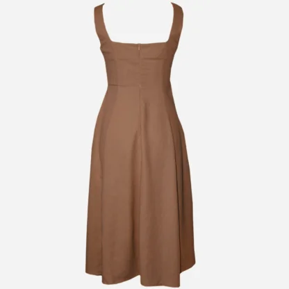 Occasion Midi Dress - The Heritage Dress - Back in Mocha