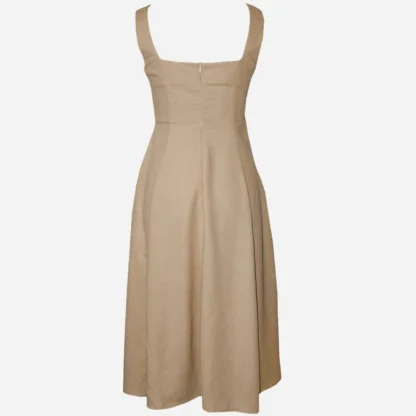 Occasion Midi Dress - The Heritage Dress - Back in Taupe