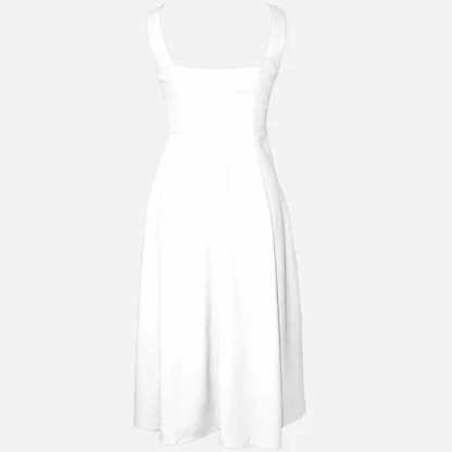 Occasion Midi Dress - The Heritage Dress - Back in White