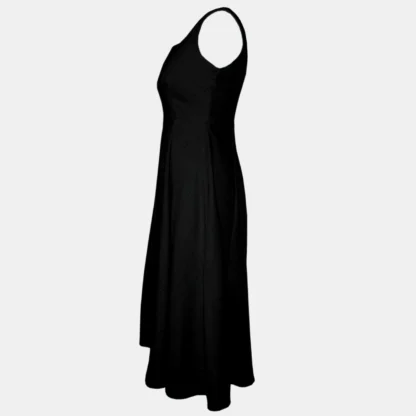 Occasion Midi Dress - The Heritage Dress - Side in Black