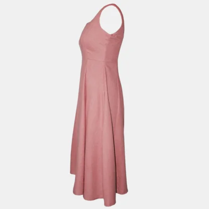 Occasion Midi Dress - The Heritage Dress - Side in Dusty Pink