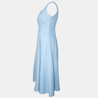 Occasion Midi Dress - The Heritage Dress - Side in Light Blue