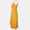 Occasion Midi Dress - The Heritage Dress - Side in Mustard