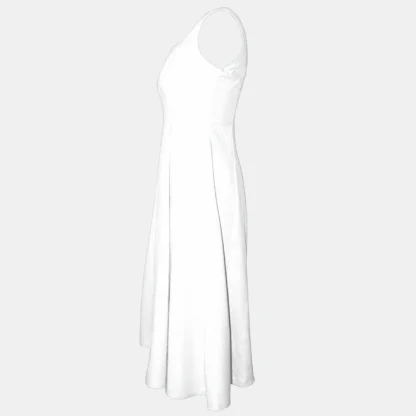 Occasion Midi Dress - The Heritage Dress - Side in White