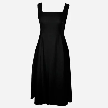 Occasion Midi Dress - The Heritage Dress - Front in Black