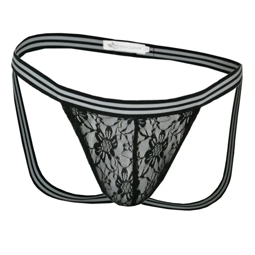 The Nucleus Men's Lace Jockstrap: Sheer Comfort with a French Seam Finish