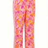 Floral wide-leg pants front side view