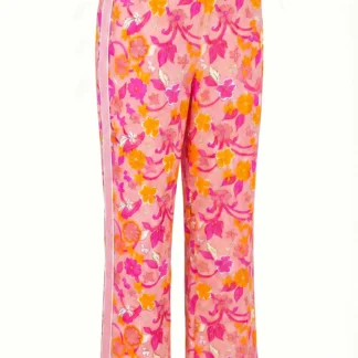 Floral wide-leg pants front side view