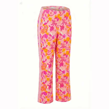Floral Wide-Leg Pants Front View