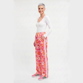 floral wide-leg pants