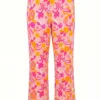 Floral wide-leg pants front view