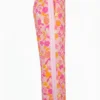 Floral wide-leg pants side view 2
