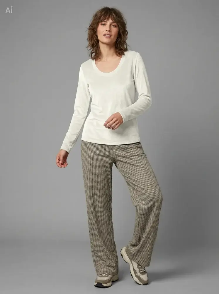 Nucleus Ribbed velour Long Sleeve - Milk