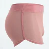 Mens Pink Mesh Boxer Briefs Side
