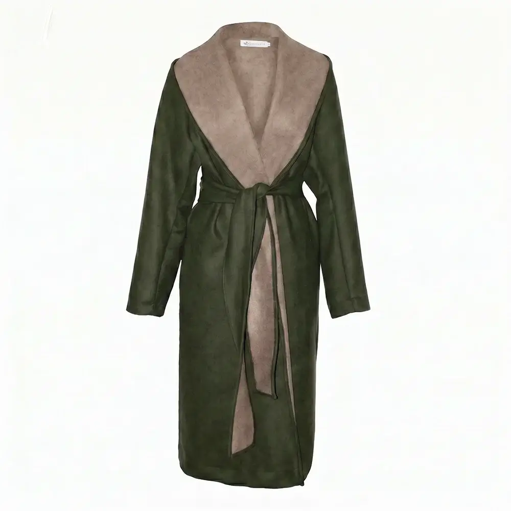 umm.claïr ウムクレール 2WAY Dobie shaggy coat Nucleus-Two-Faced-Coat-Front-