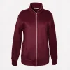 Track jacket maroon Front