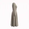 Fit and Flare Midi Dress in Scuba Crepe - The Brigitte Classic 13 Brigitte Dress Stone Side