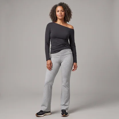 Activewear Pants Grey Melange- Loungewear Leisure Pants 1 Activewear pants Grey Melange