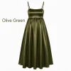 Lucy Dress Front Olive Green