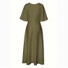 The Revarie Dress Back Khaki