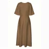 The Revarie Dress Back Taupe