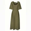 The Revarie Dress Front Khaki
