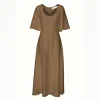 The Revarie Dress Front Taupe
