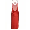 Nucleus Cowl Evening Dress Chili Satin Back Ghost
